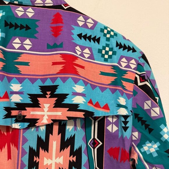 VTG Women's Diamond L Western Wear Button Down Shirt USA Size Large - Picture 7 of 7